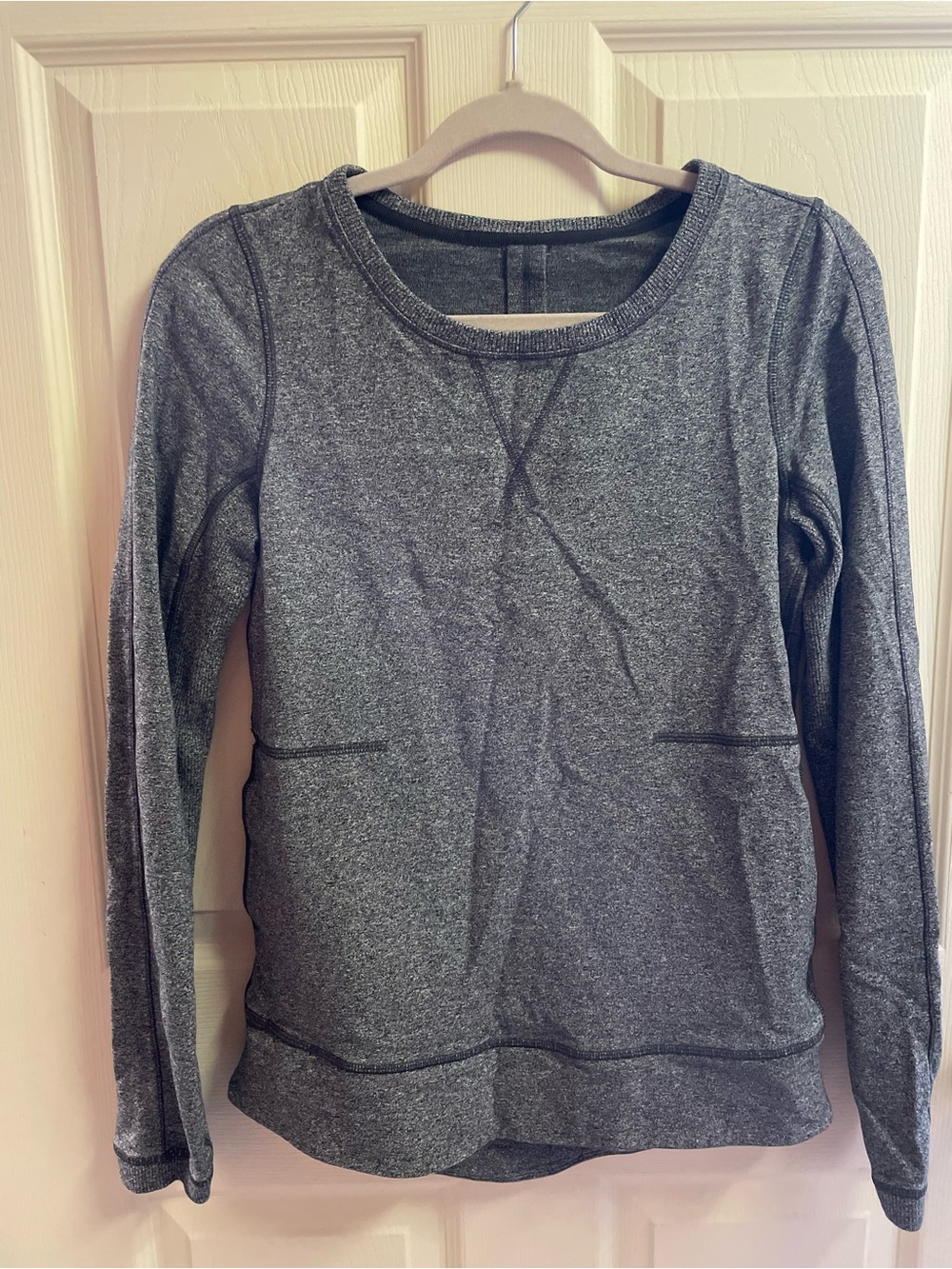 lululemon athletica Heather Gray Long-Sleeve Crew Sweatshirt